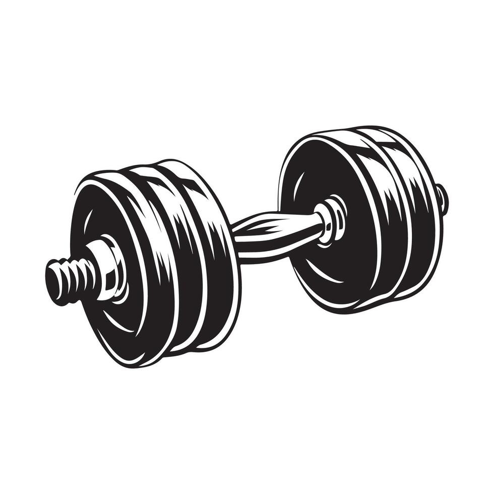Dumbbell Icon Design Art, Icons, and Graphics on white background vector