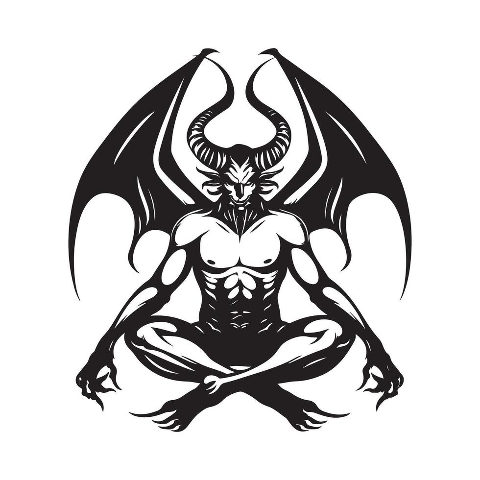 Devil Illustration Image. Devil Background Design Art, Icons, and Graphics vector