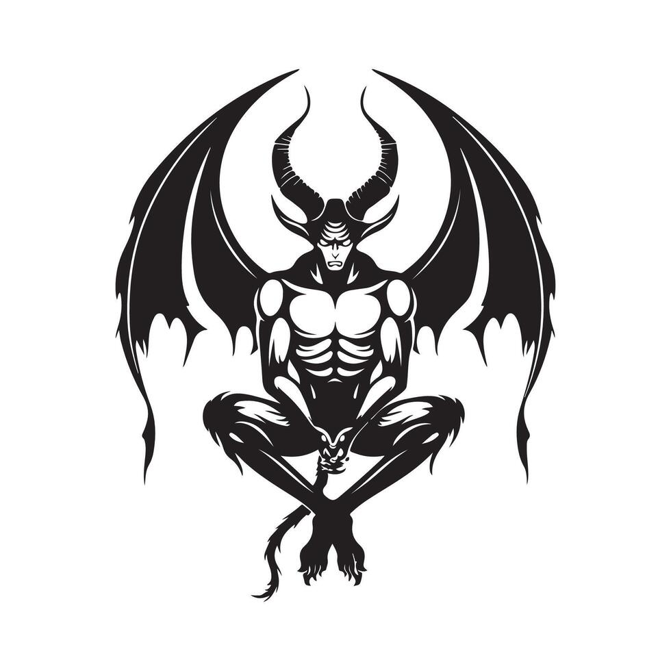 Devil Illustration Image. Devil Background Design Art, Icons, and Graphics vector