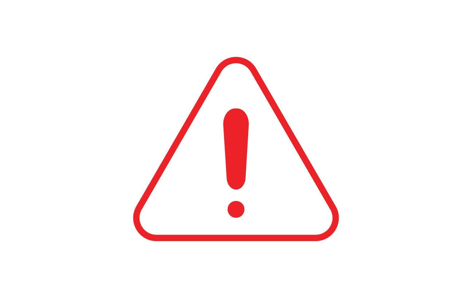 Danger or warning sign triangle icon design template, vector