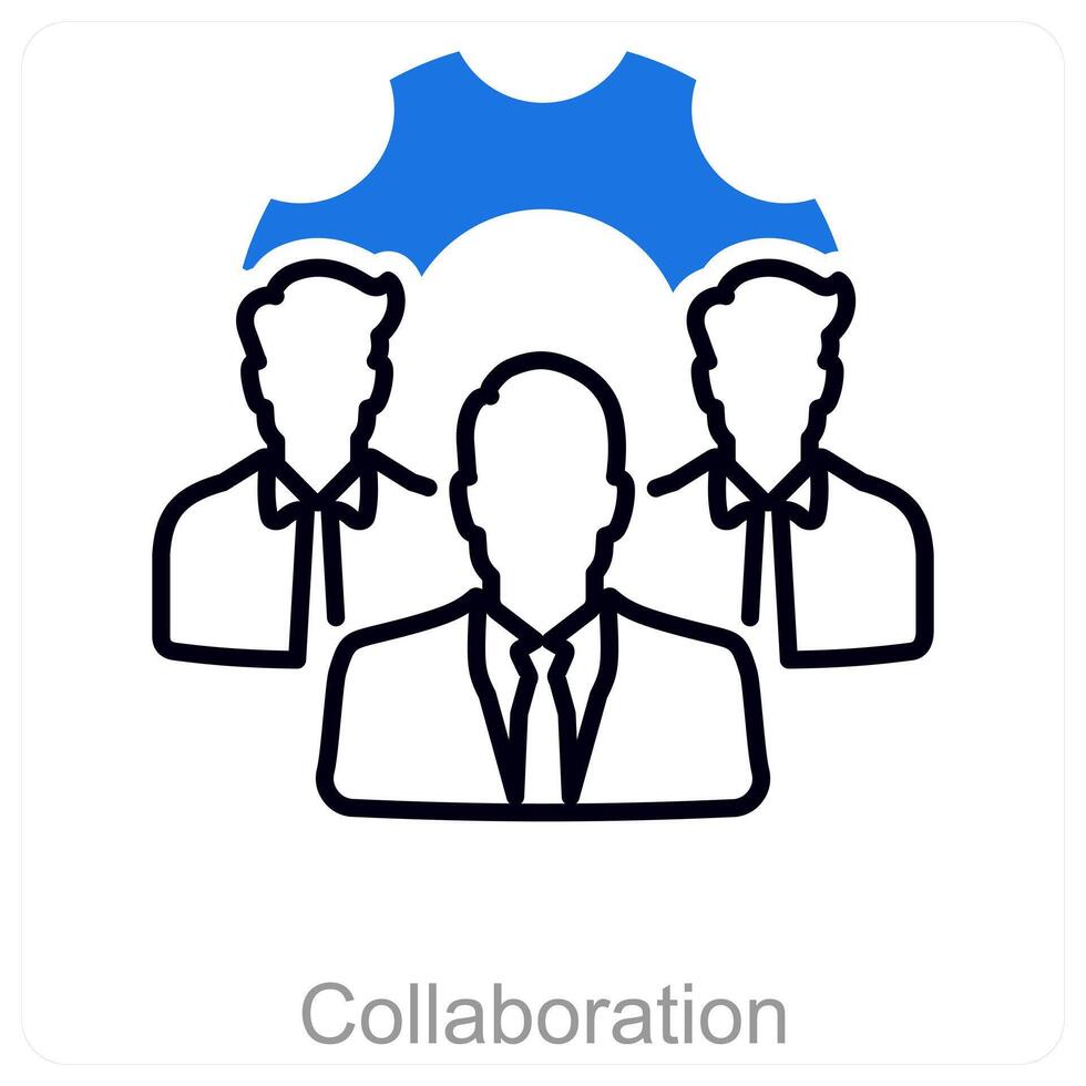 Collaboration and group icon concept vector