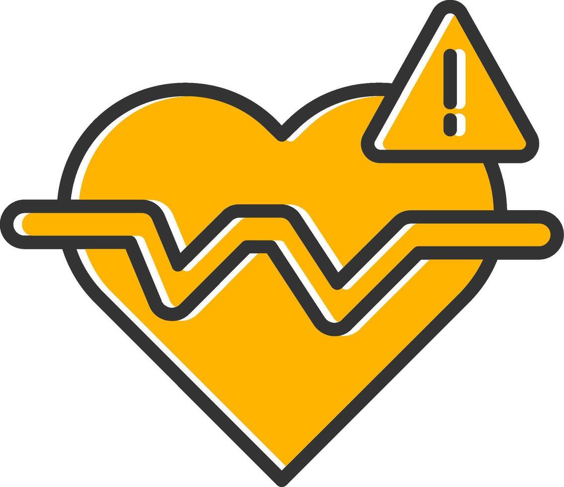 Cardiology Line Filled Slip Icon vector