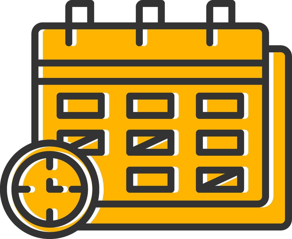Term Line Filled Slip Icon vector