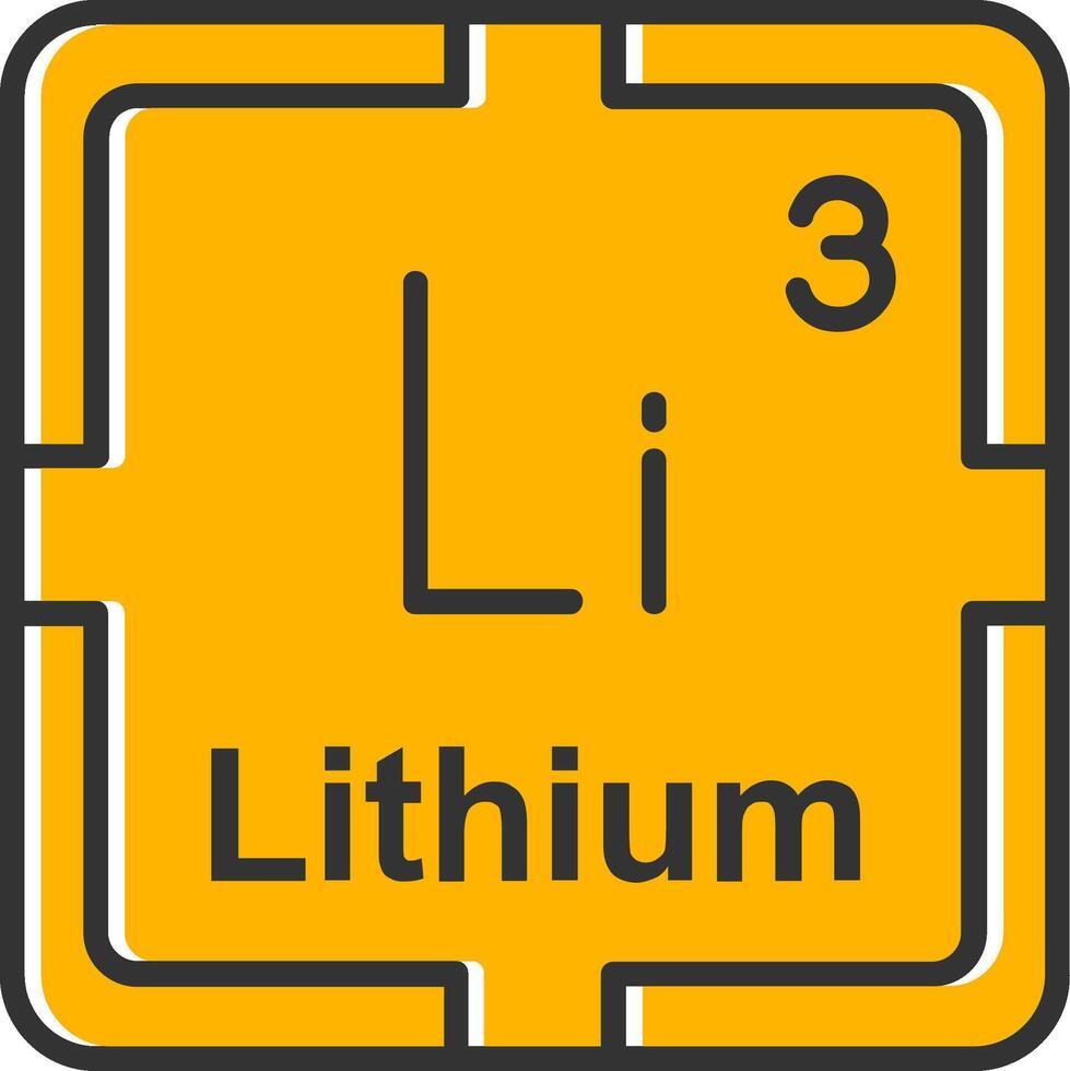 Lithium Line Filled Slip Icon vector