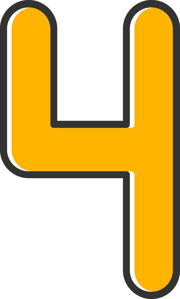 Four Line Filled Slip Icon vector