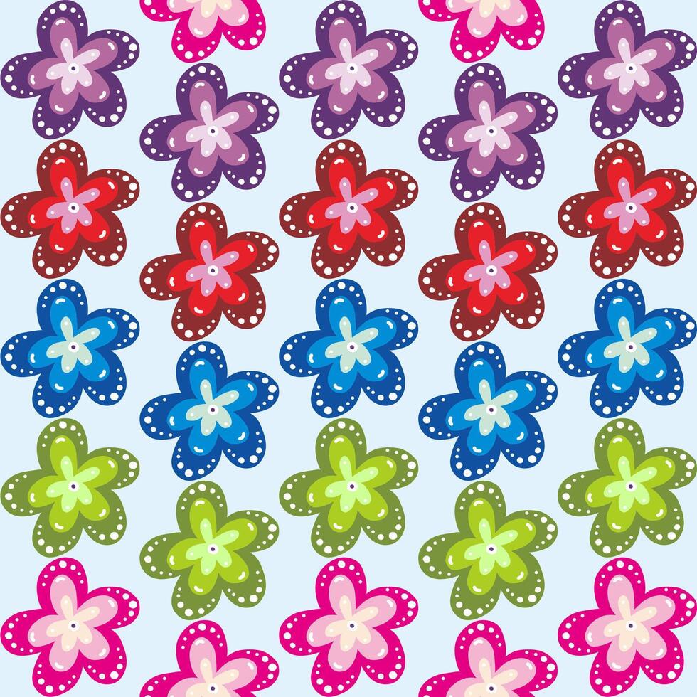 Seamless floral pattern on pastel background. Cute flower design for card, wallpaper, fabric, textile, fashion, flyer, banner, cover, and more. vector