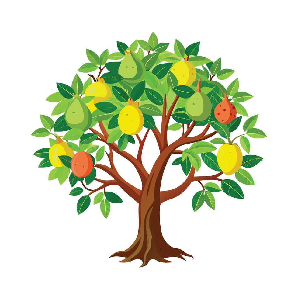 Beautiful Single Big Tree Illustration vector
