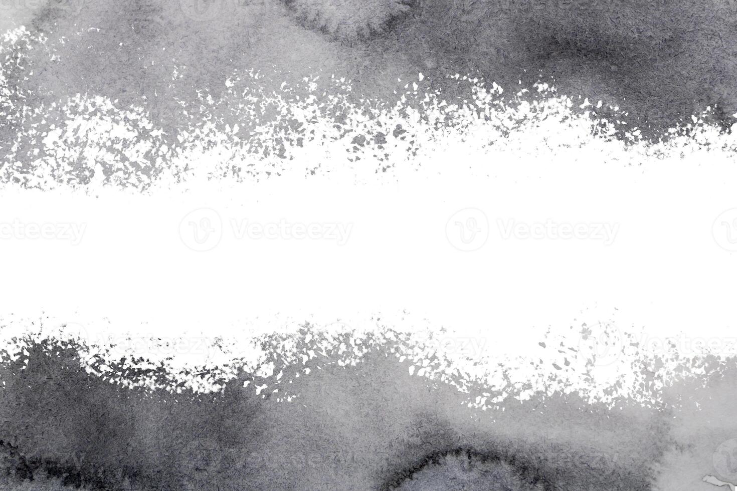 Abstract black ink texture Japan style on a white background. Water color splash. Hand drawing. photo