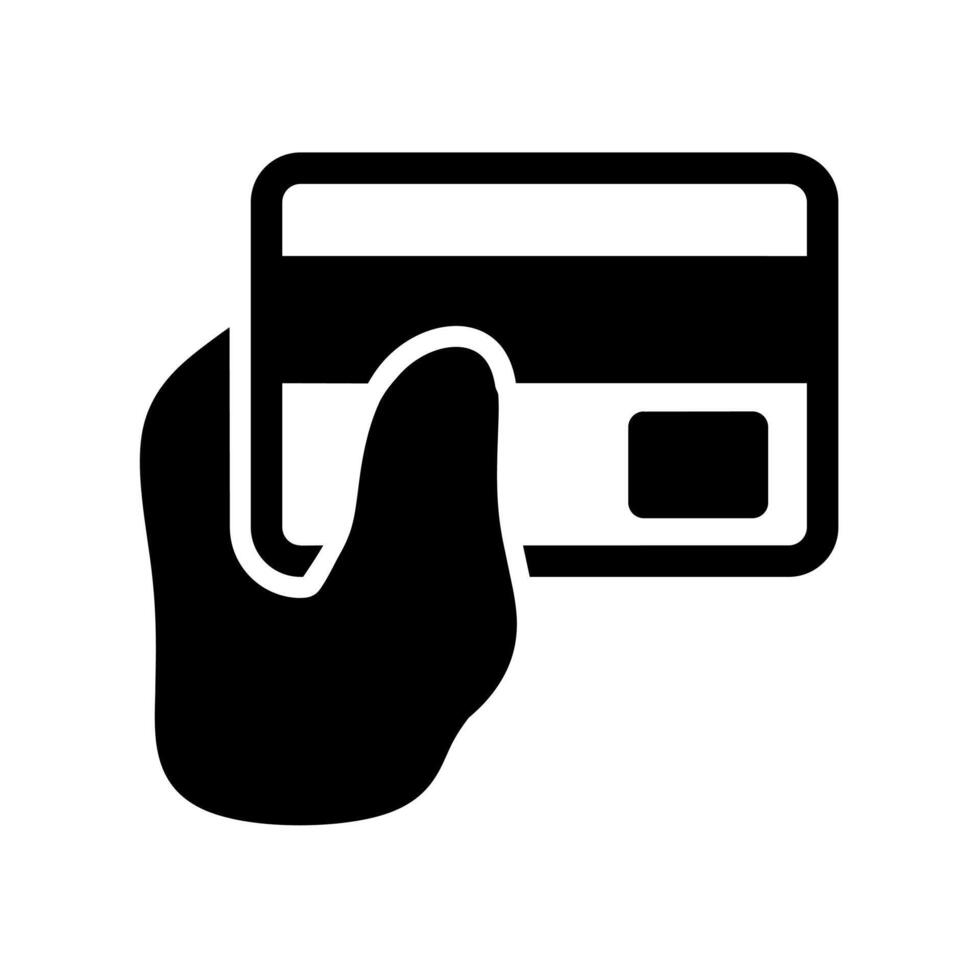 glyph design payment icon. Isolated white background. Perfect for web and app interfaces, presentations, infographics, etc. vector
