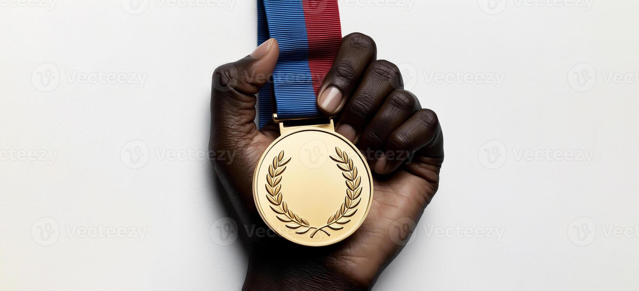 3D Render of Olympic Medals of Winner, Second and Third Place Isolated photo
