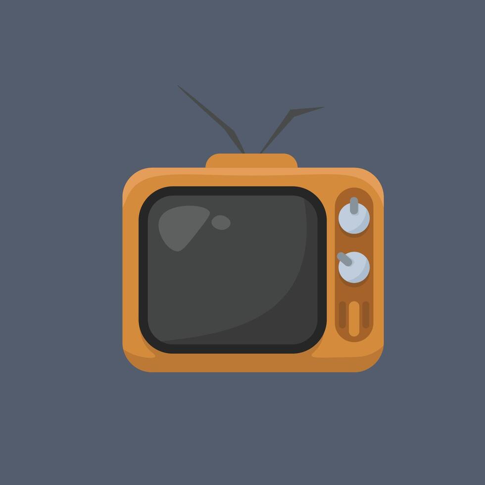old television in flat design. vector