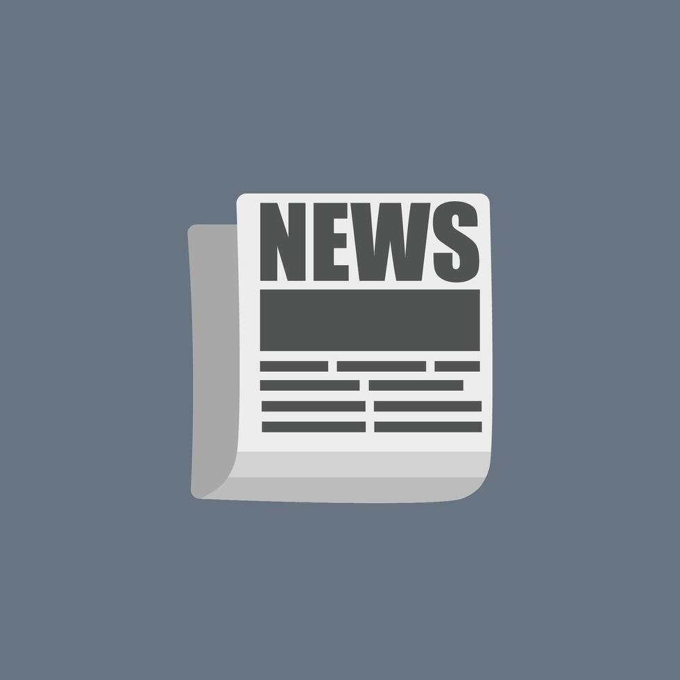 news paper in flat design. vector
