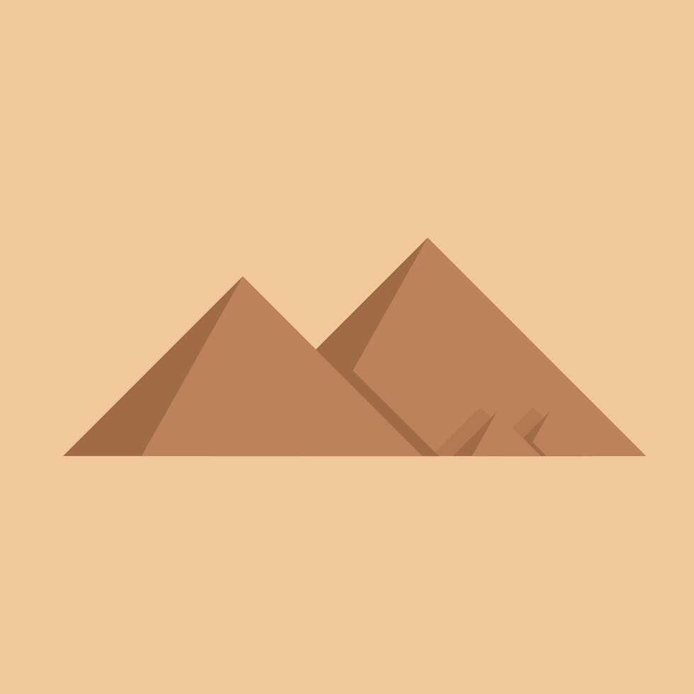 pyramids in flat design. vector