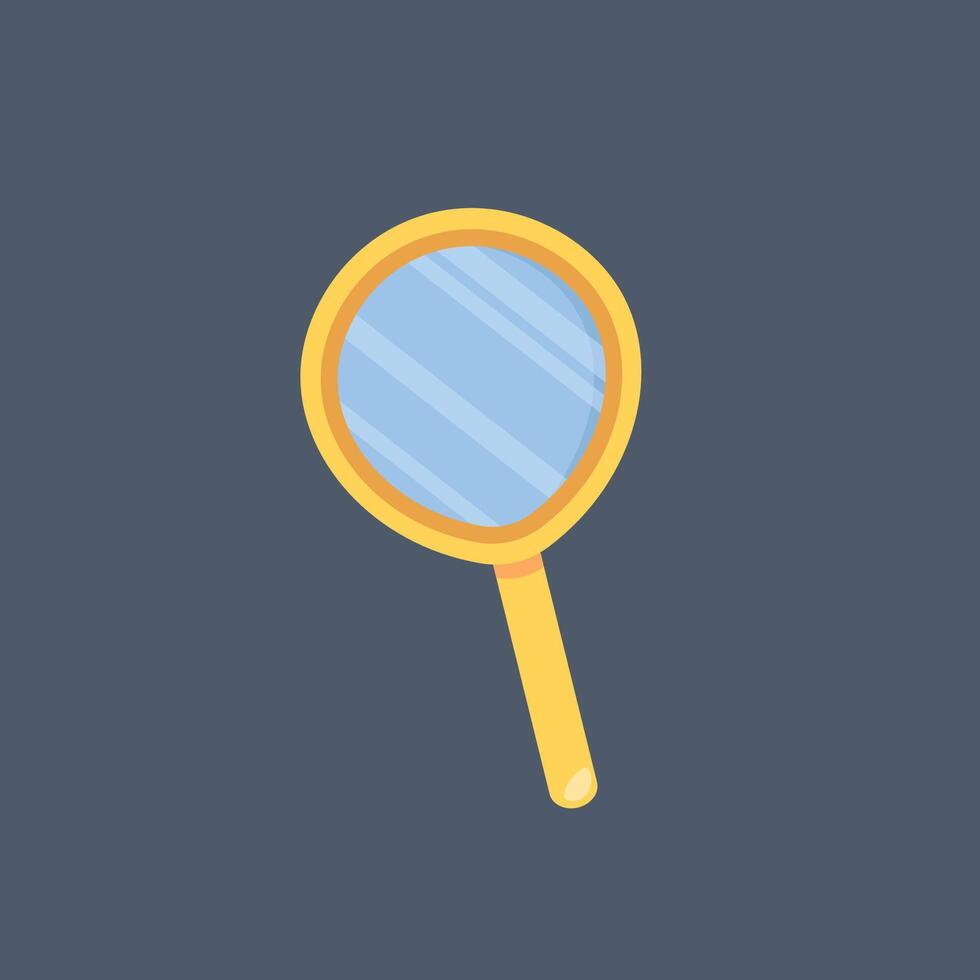 golden mirror in flat design. vector