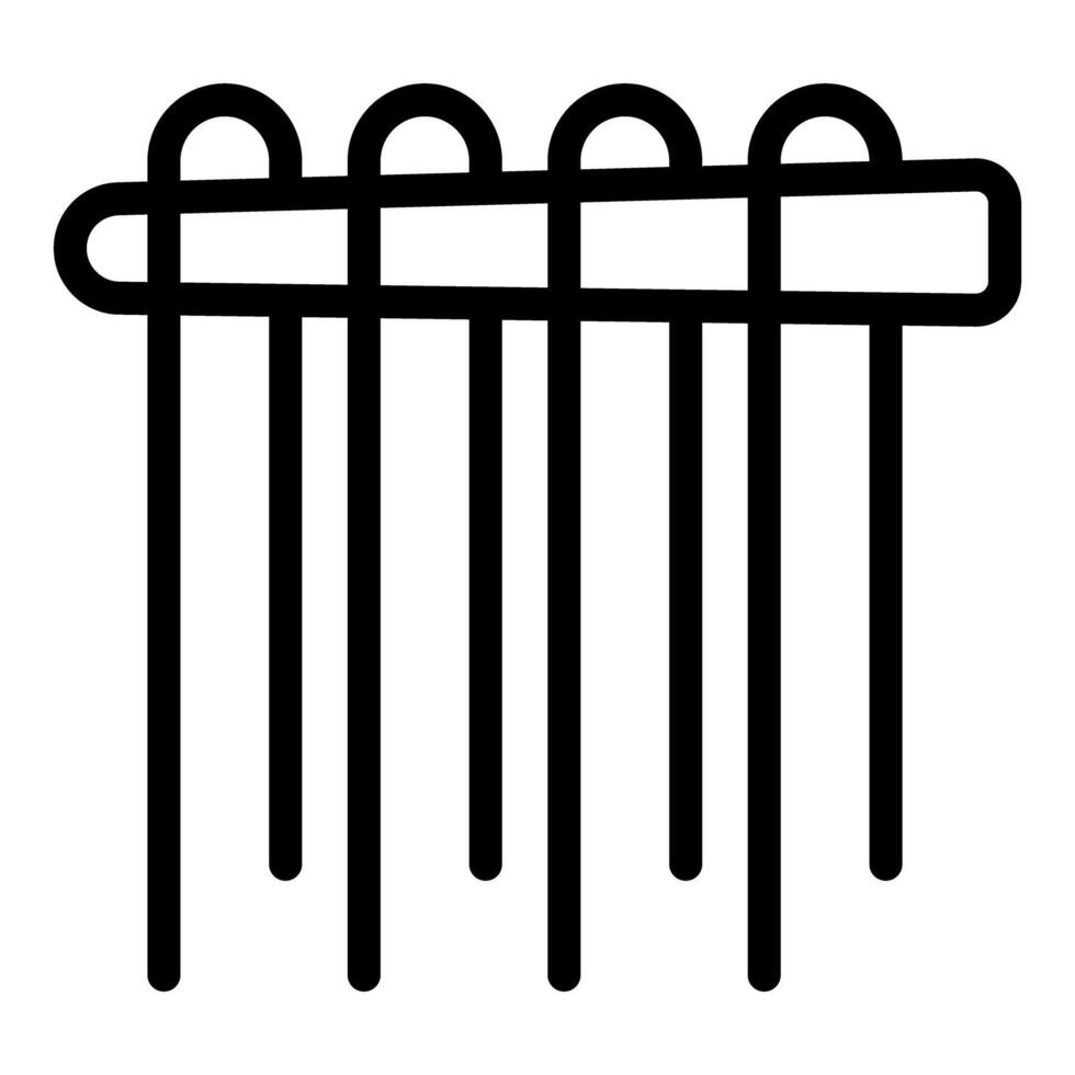 Black outline icon of a radiator heating a room vector