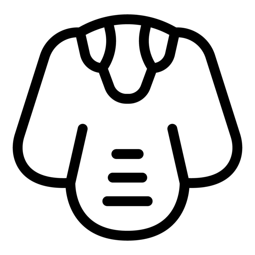 Modern bulletproof vest icon showing three levels of protection vector