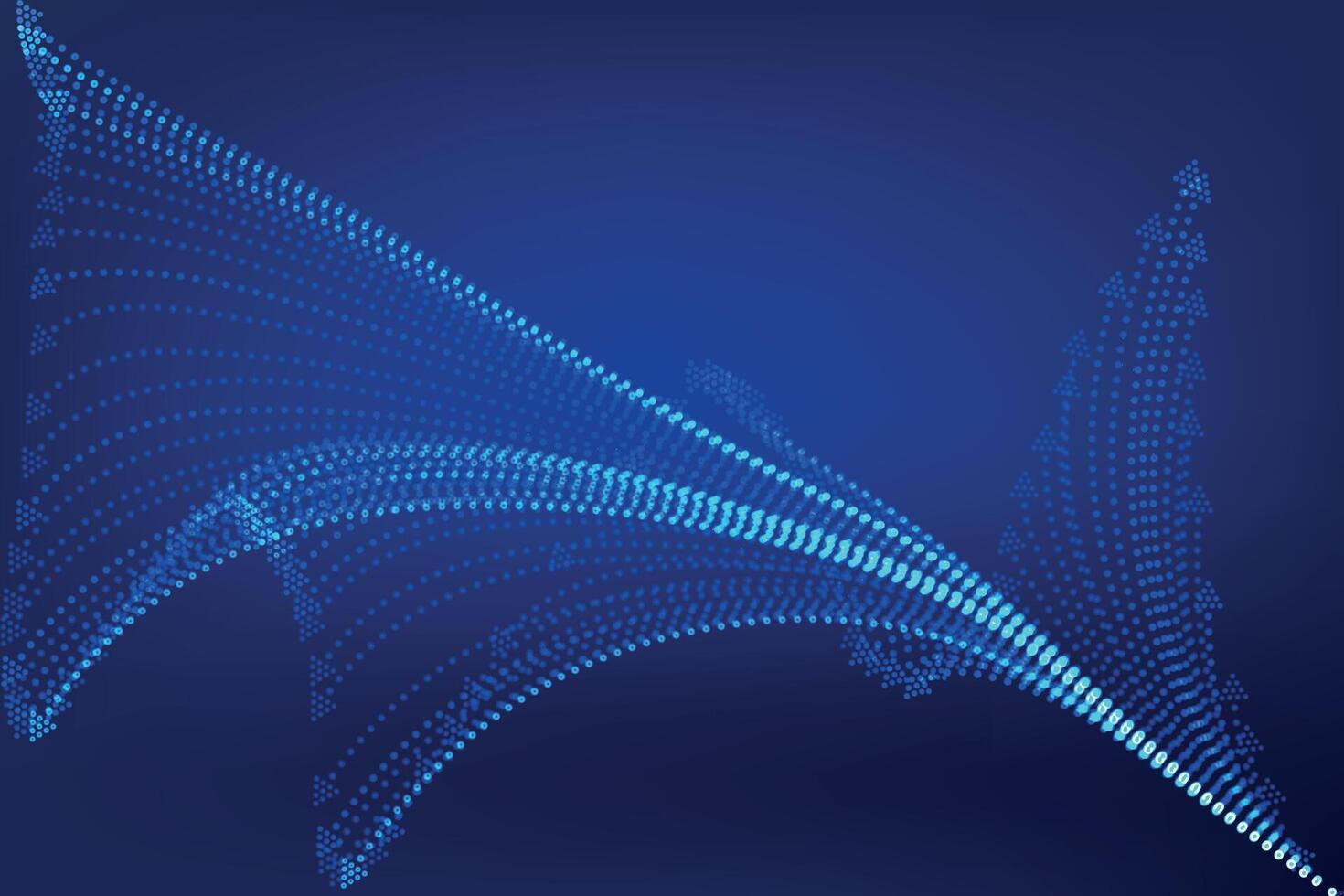 abstract blue background with dot line flower design, Abstract Blue Particle Wave, abstract blue doted line wave illustration background, vector