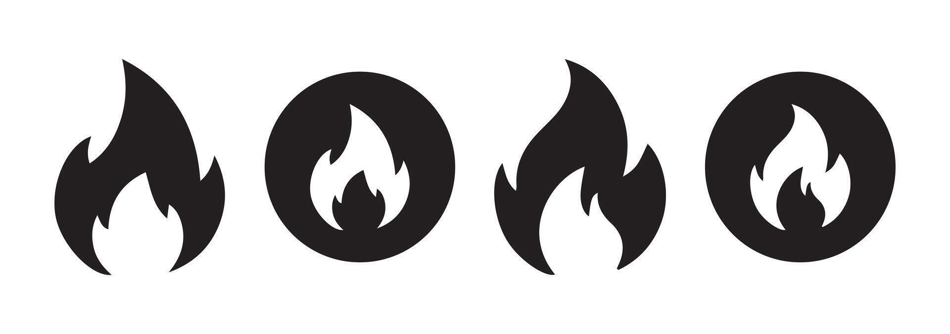 Burning flame icon eps 10 vector