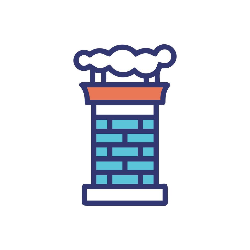 Icon Representing Chimneys for Home Architecture vector