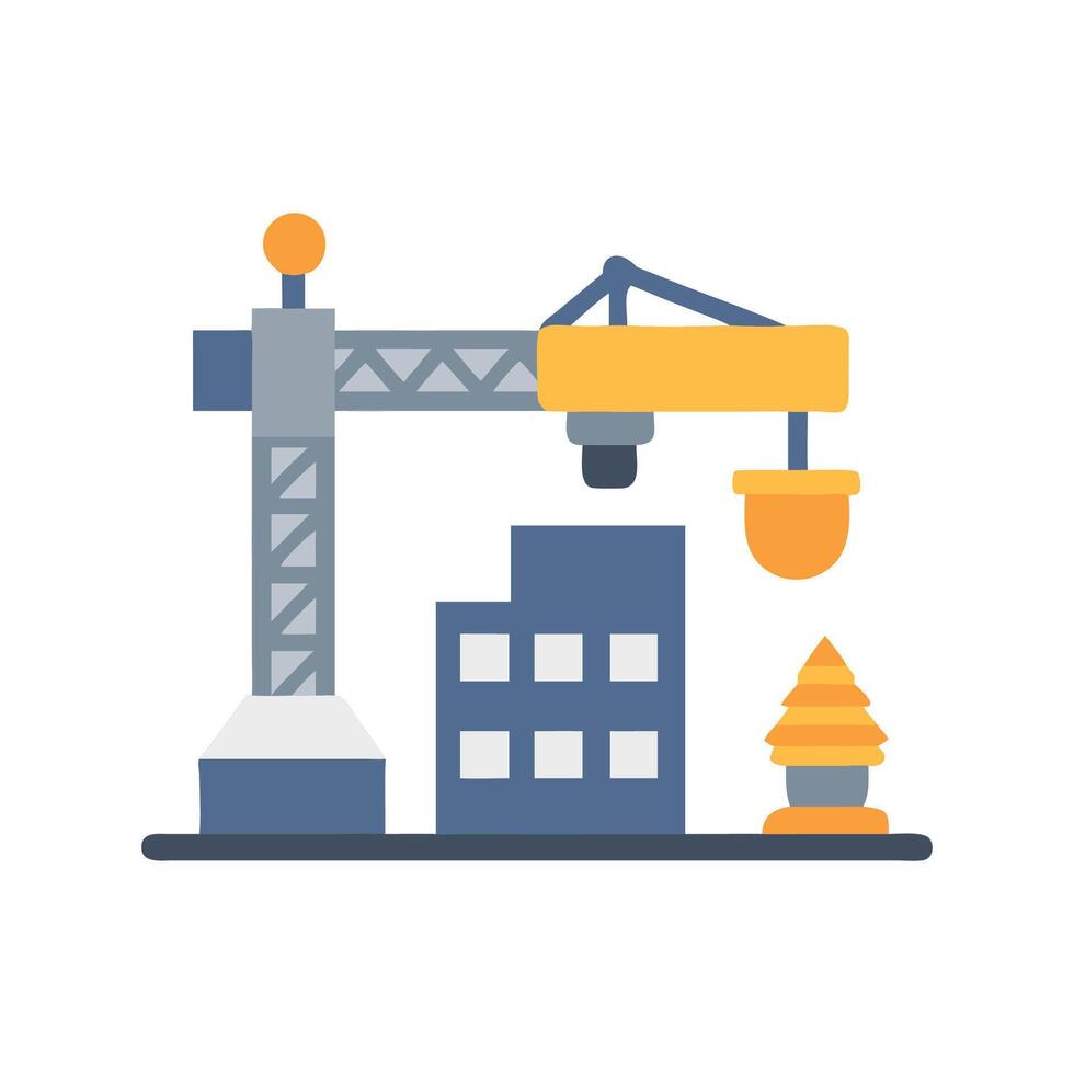 Creative Construction Site Icon Illustration vector