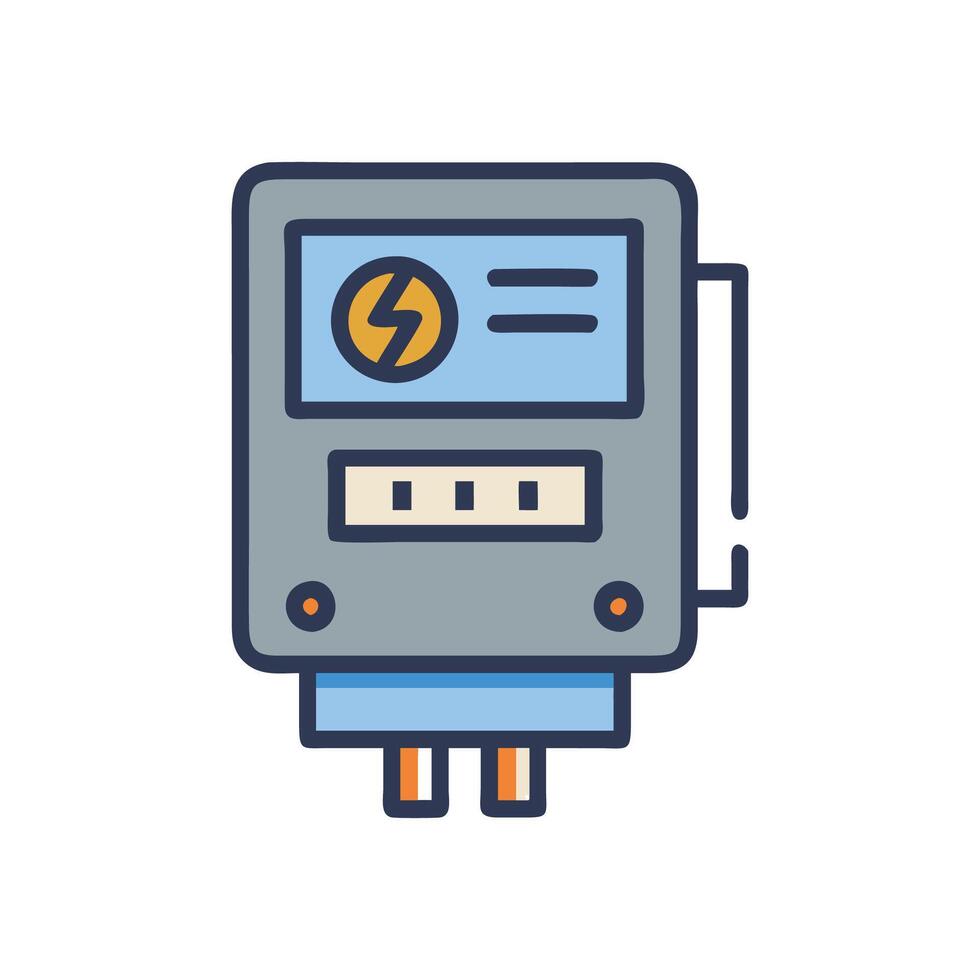 Electricity Meter Icon for Design vector