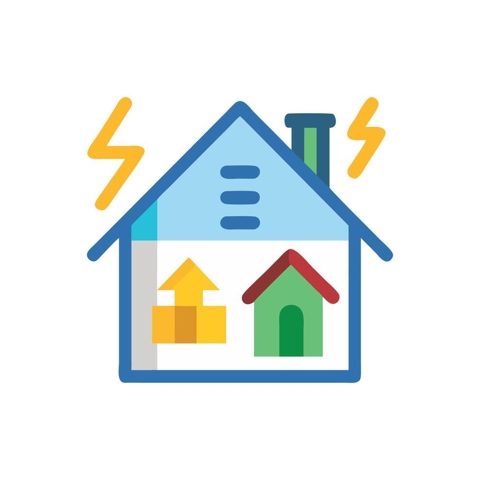 Stylish Energy Efficient Home Icon vector