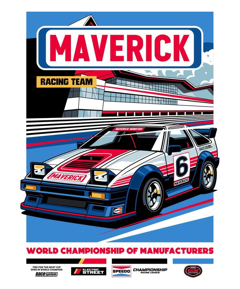 Maverick Monster Racing Team Design vector