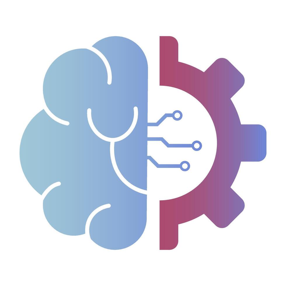 Artificial Intelligence Brain Clipart Design vector