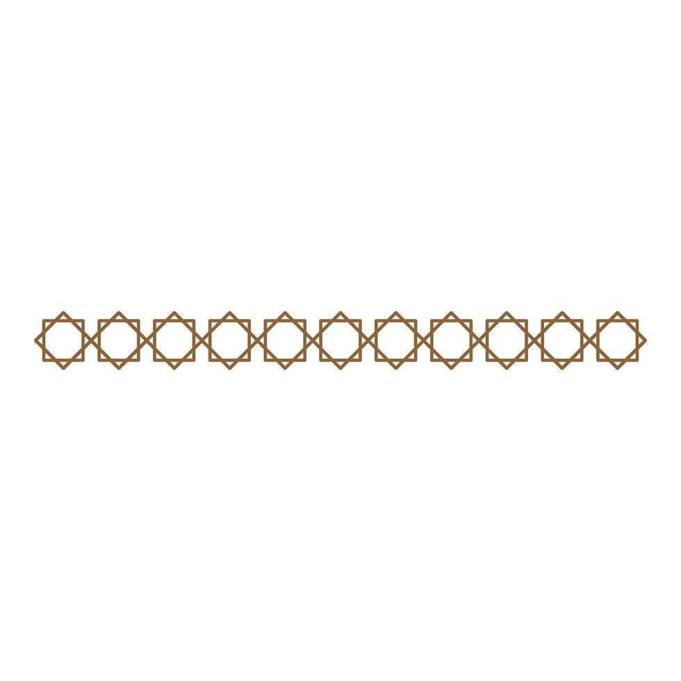 Islamic Style Border Line art vector