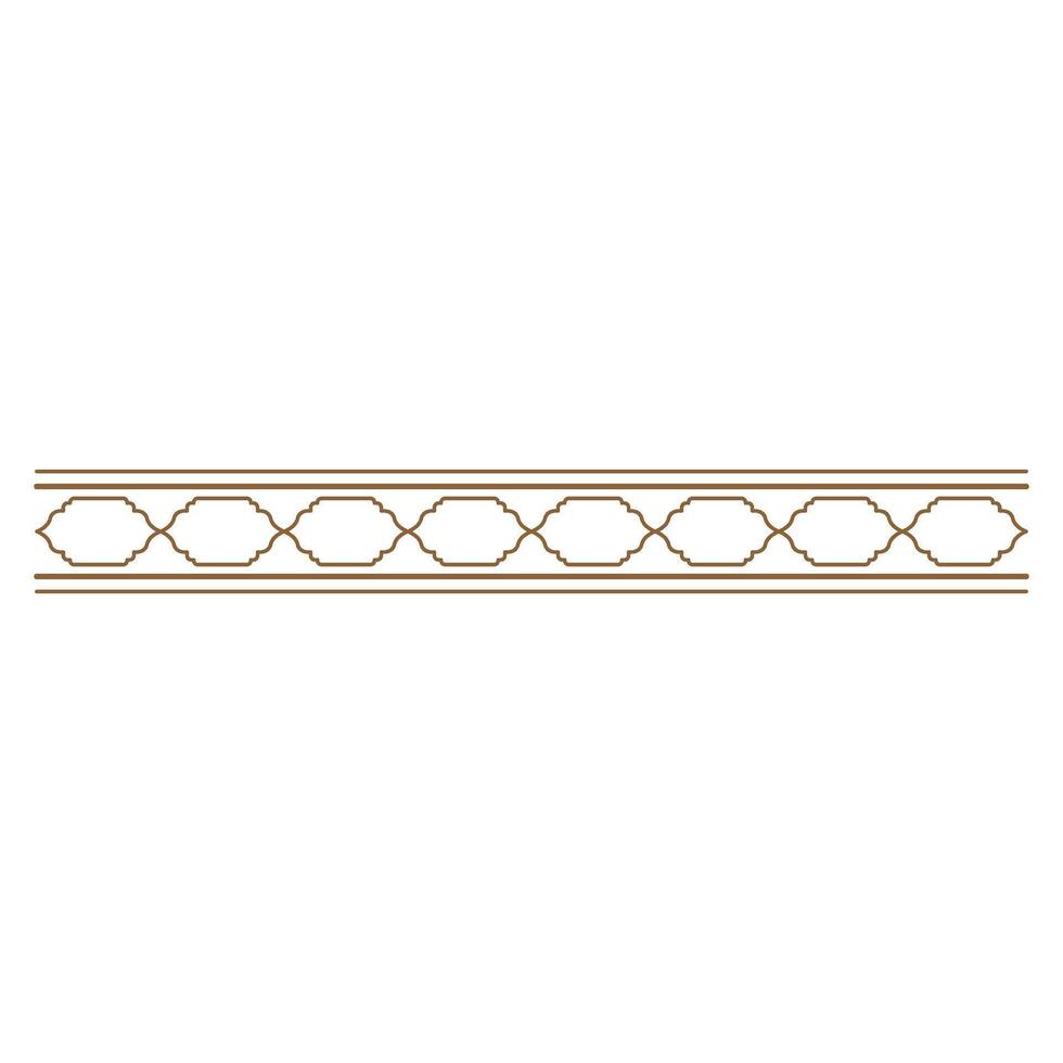 Islamic Border Line art element vector