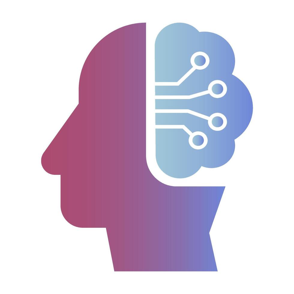 Artificial Intelligence Brain Clipart vector