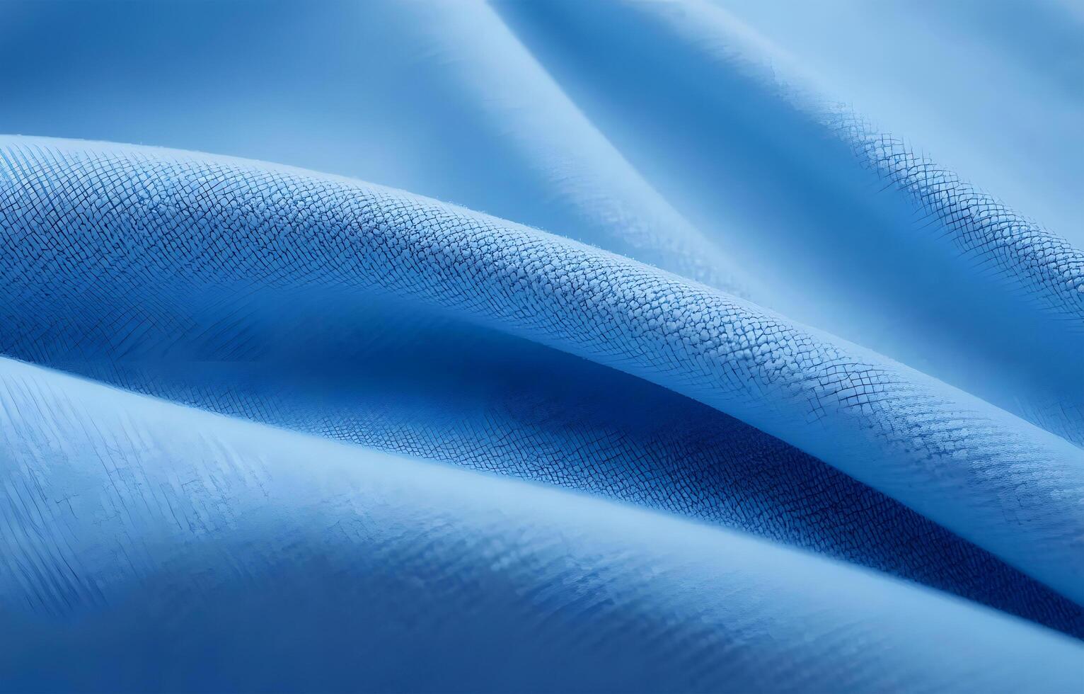 Blue Fabric Texture Soft Folds Silky Material Light Shadow Play Macro Photography Abstract Textile Landscape photo
