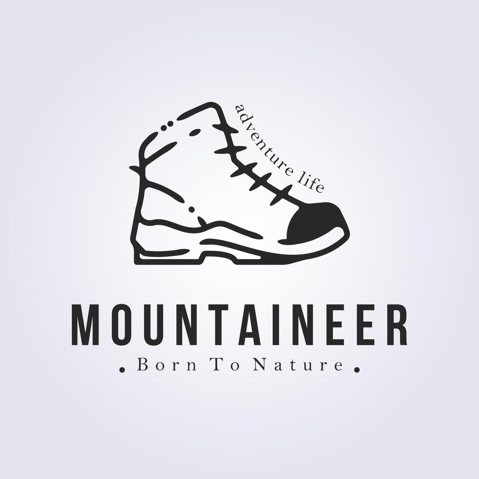 Mountaineer Adventure - Born to Nature logo design vector