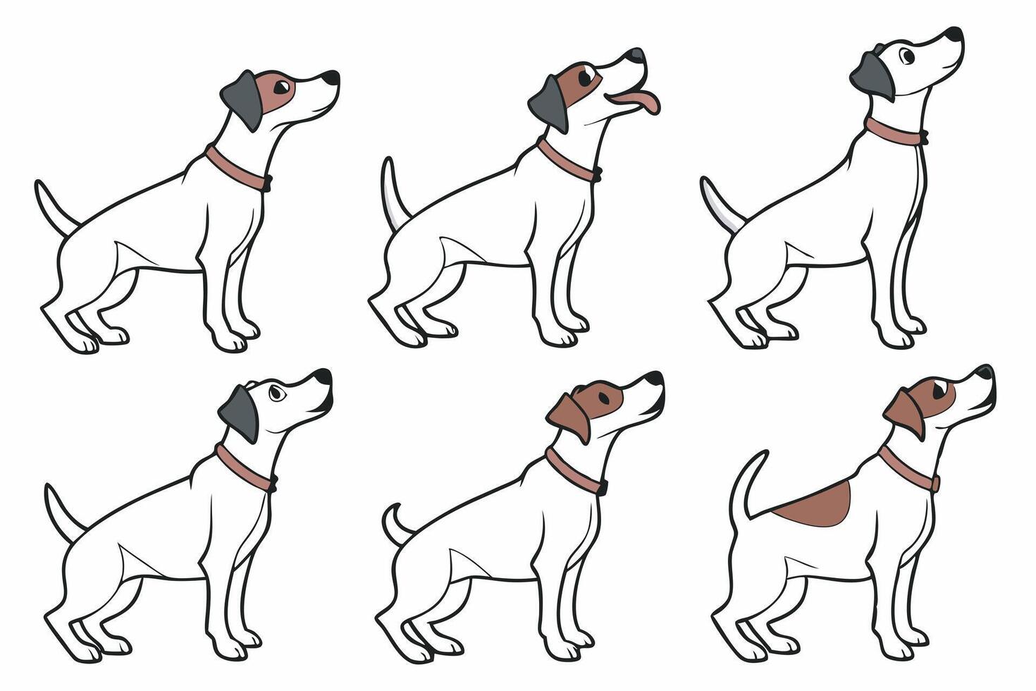 Happy Paw Prints and Dogs vector