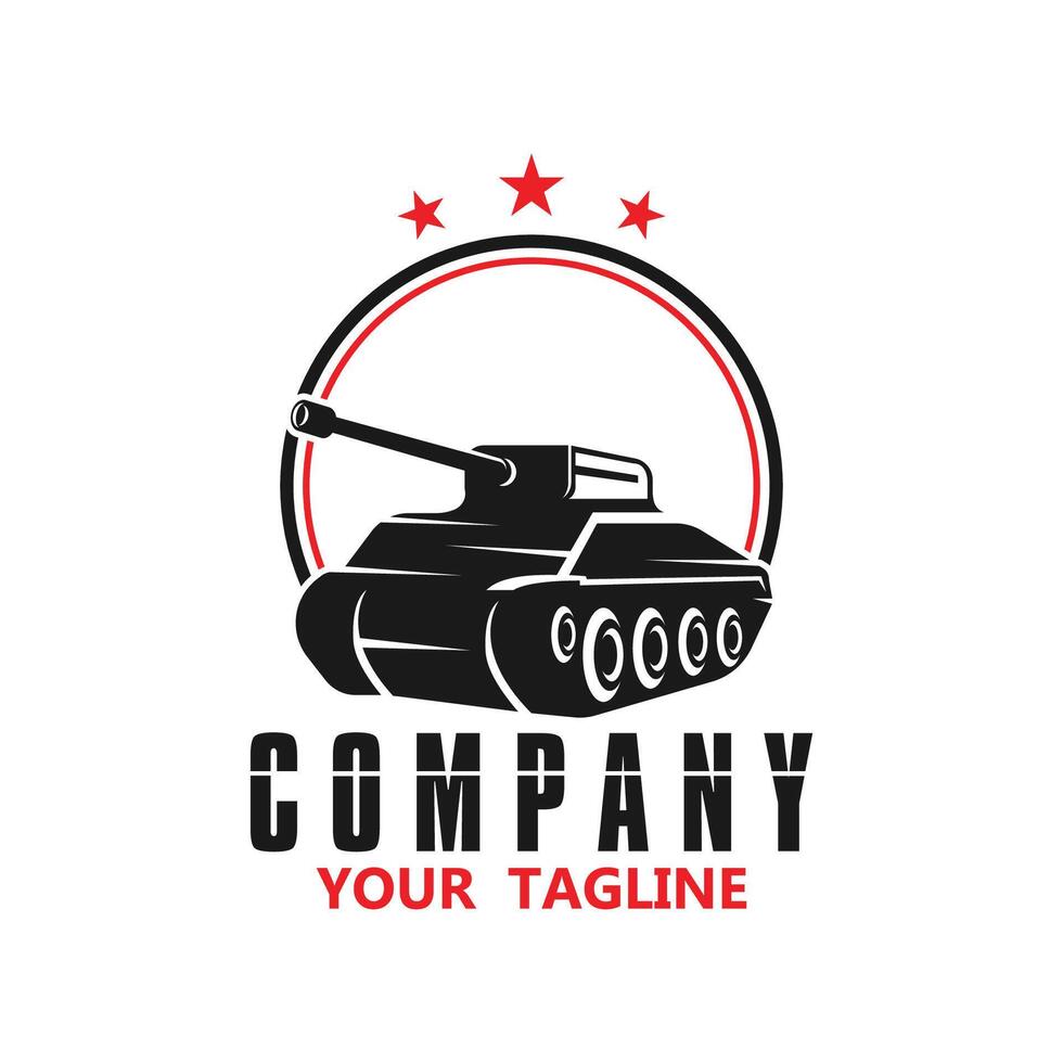 Tank logo template. MIlitary logo concept vector
