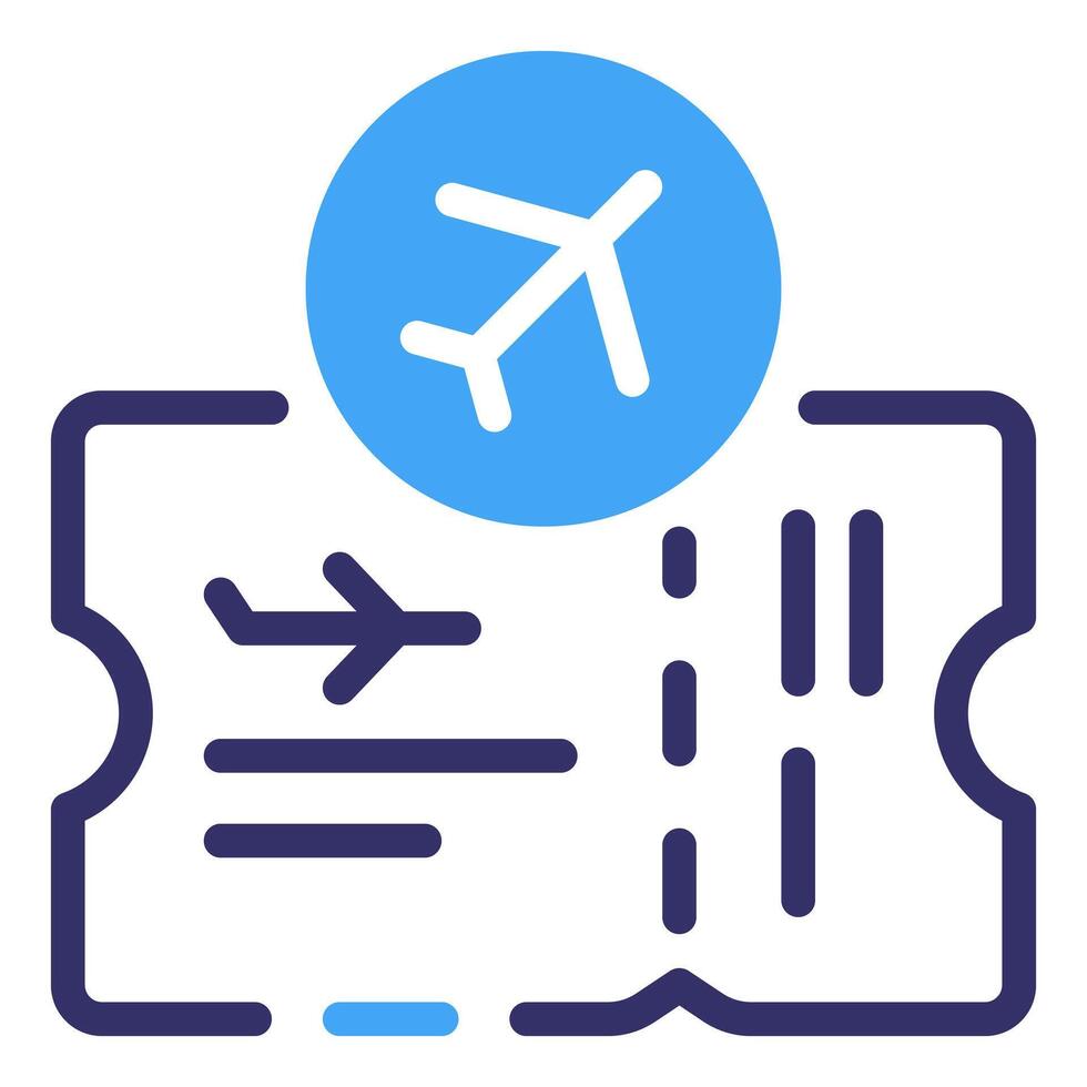Airline ticket icon vector