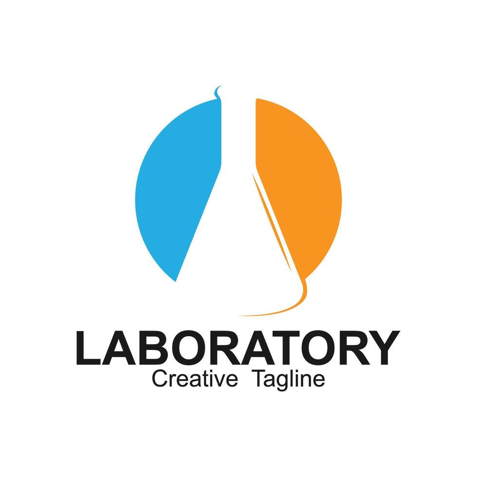 simple lab logo icon design vector