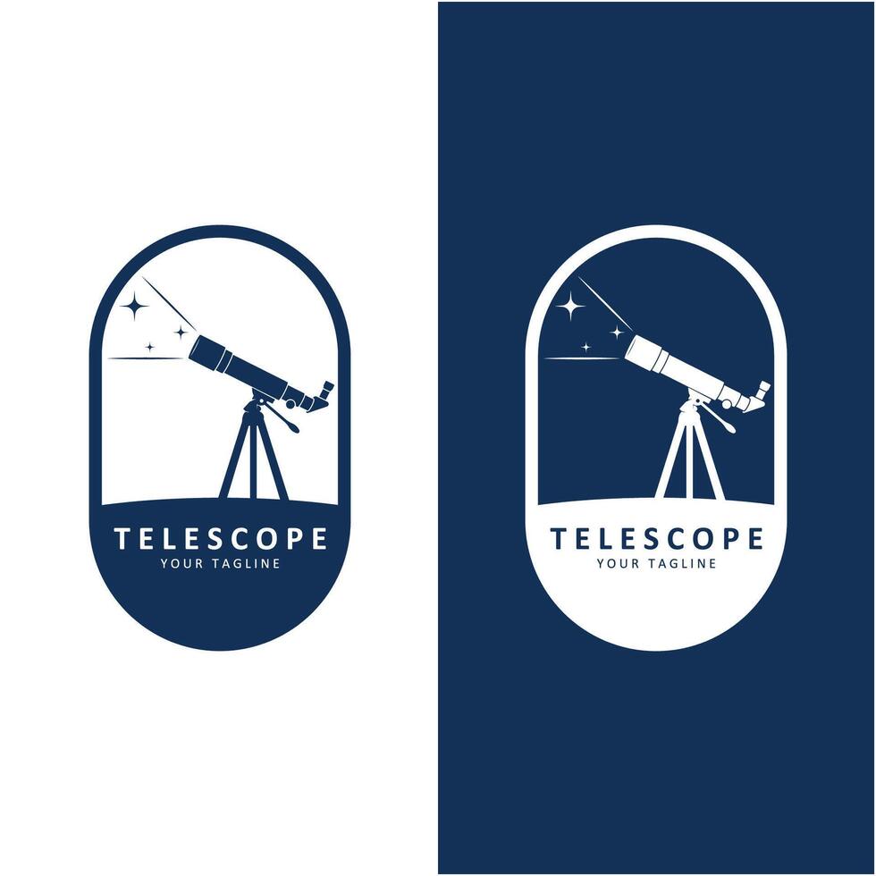 set of telescope logo design vector