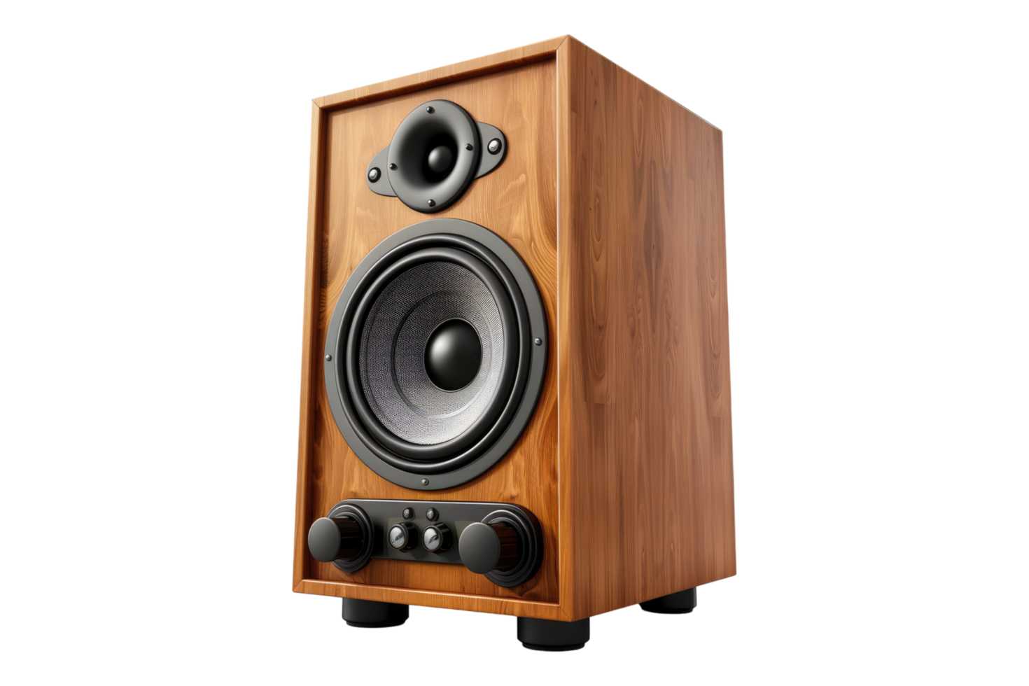 Wooden speaker with a transparent background png