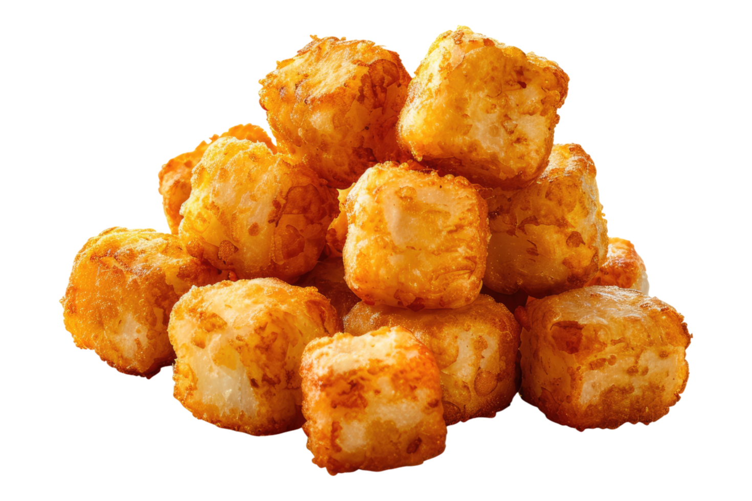 A pile of cheese fried balls on a transparent background png