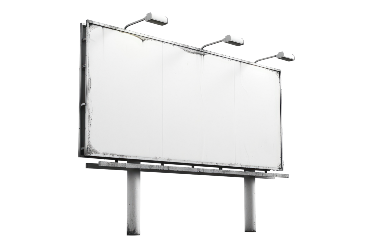 An empty billboard on a transparent background png