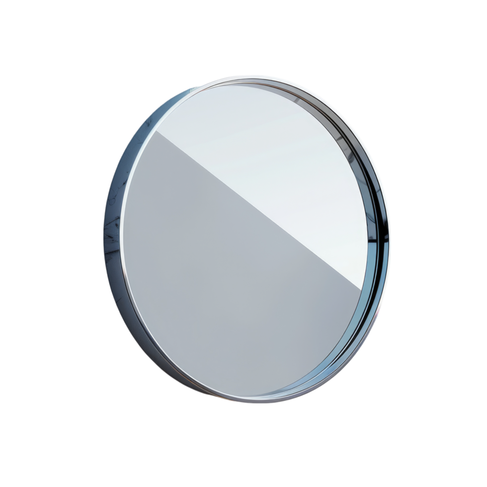 A round mirror on transparent background png