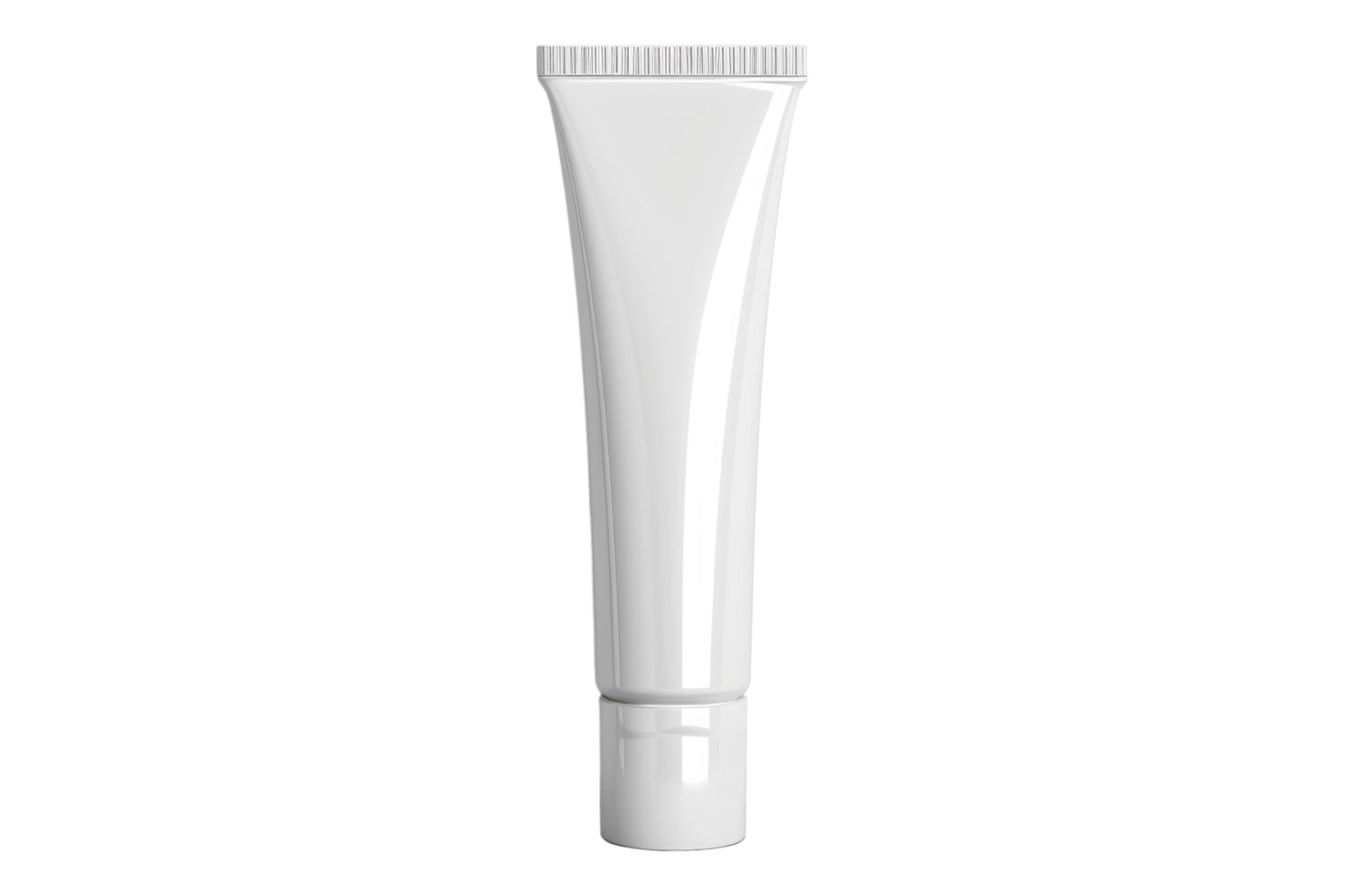 A tube of white cosmetic cream on a transparent background png