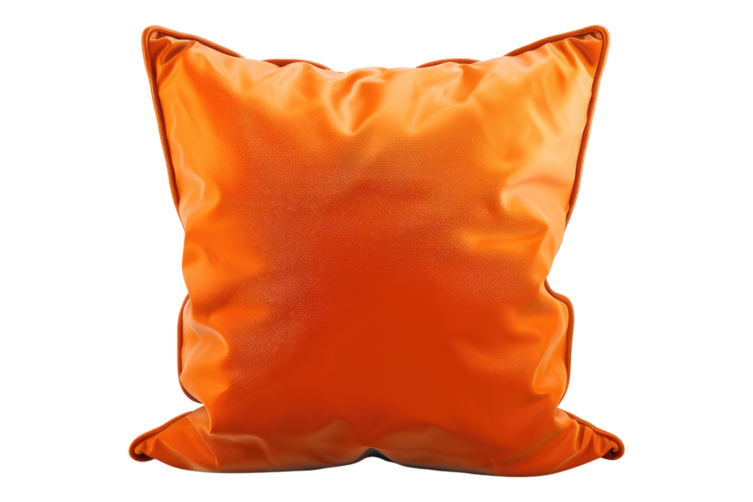 An orange pillow on transparent background png