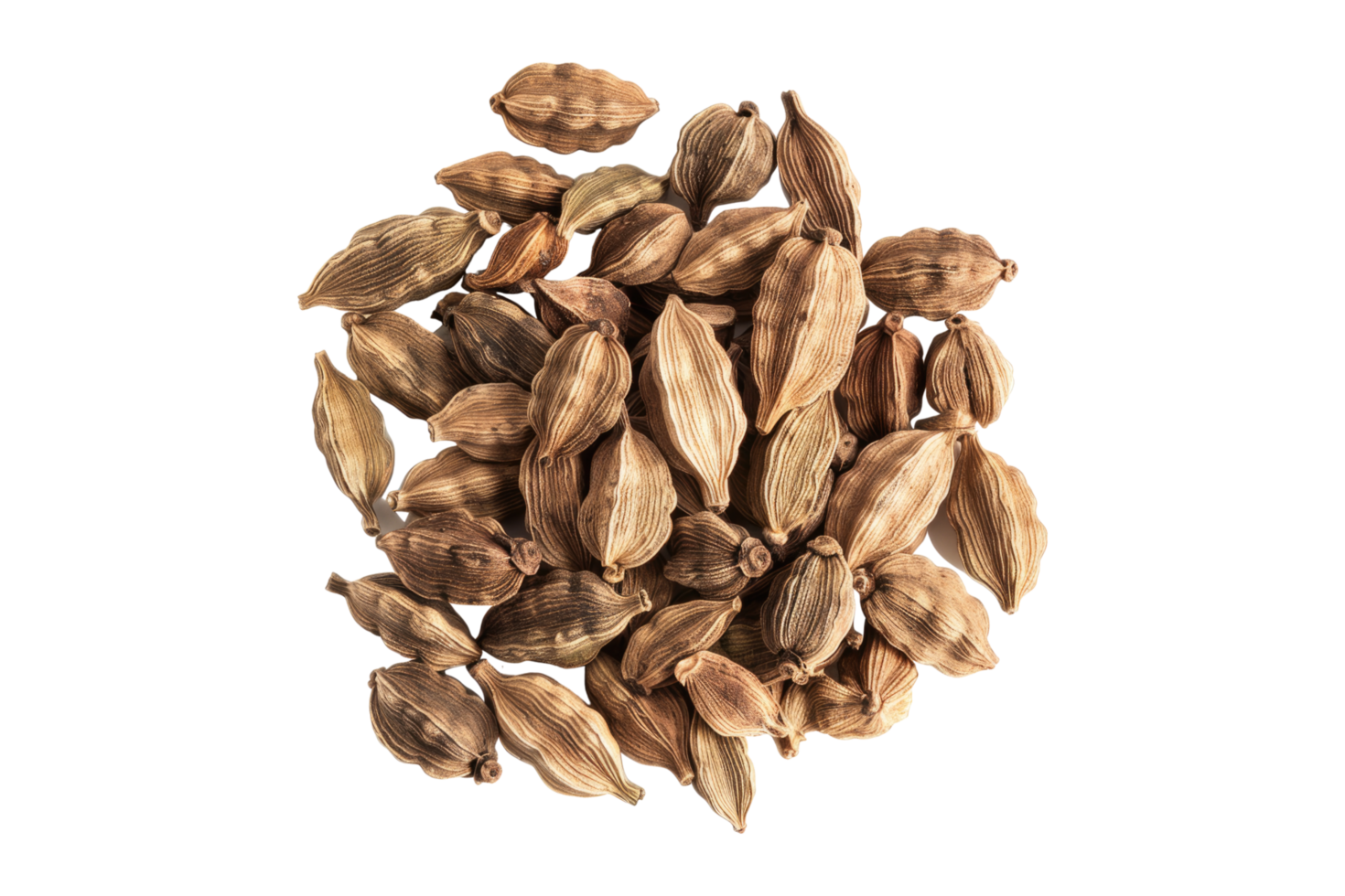 A pile of cardamom seeds on transparent background png