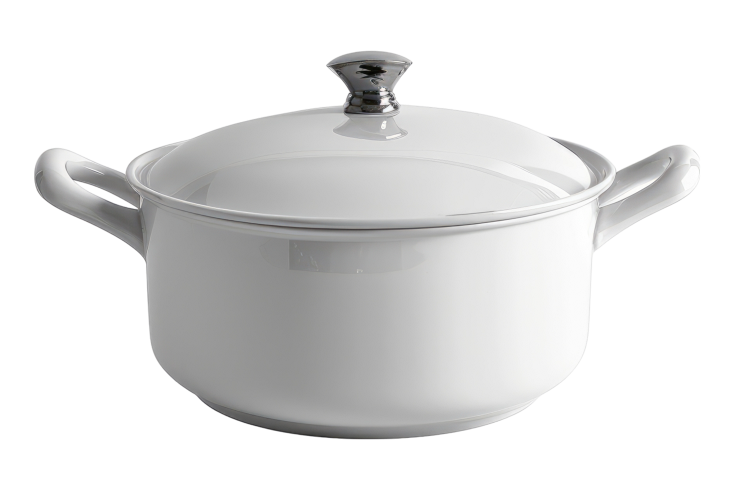 A white pot with a lid on transparent background png