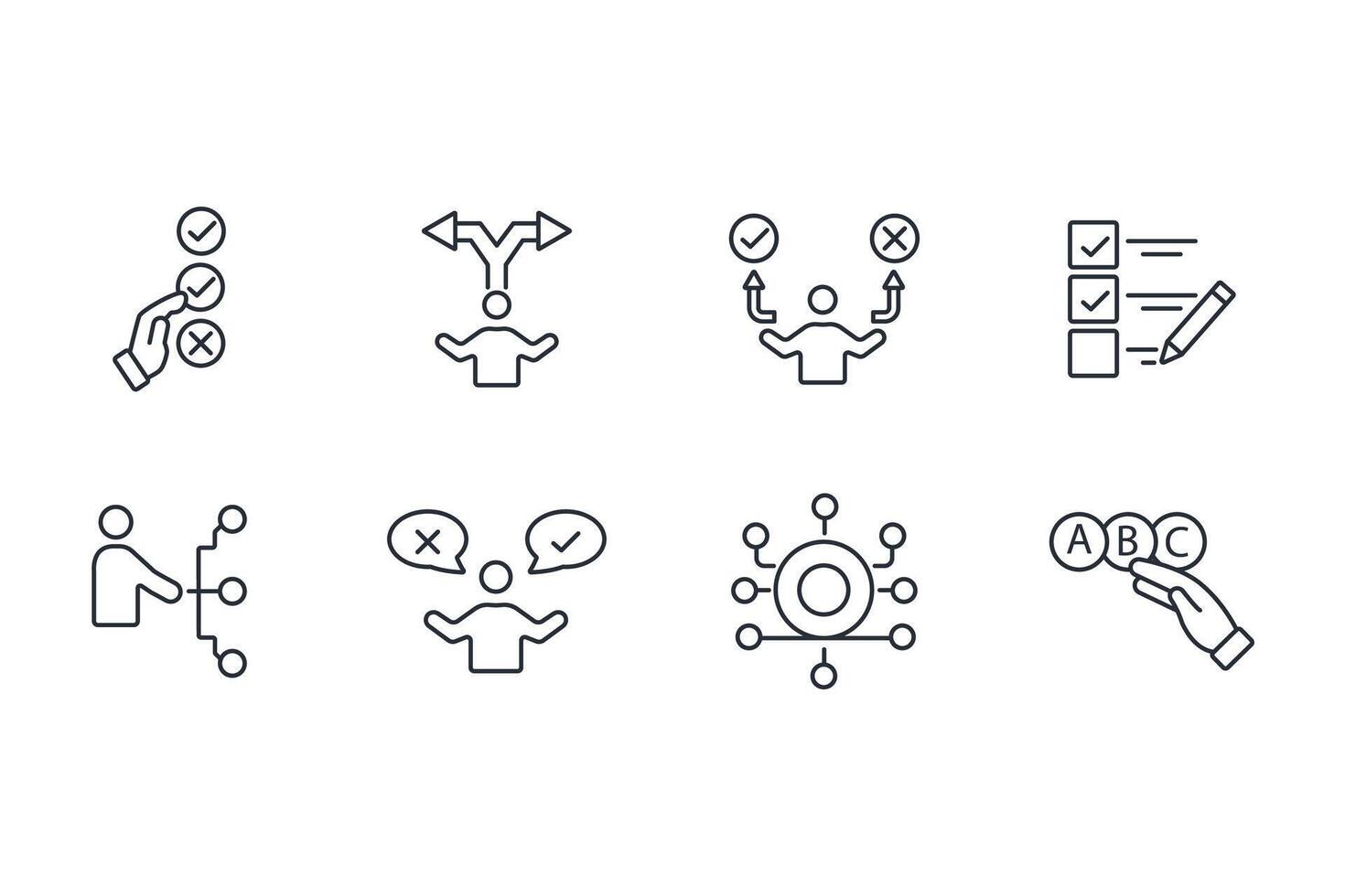 Choice icon line vector