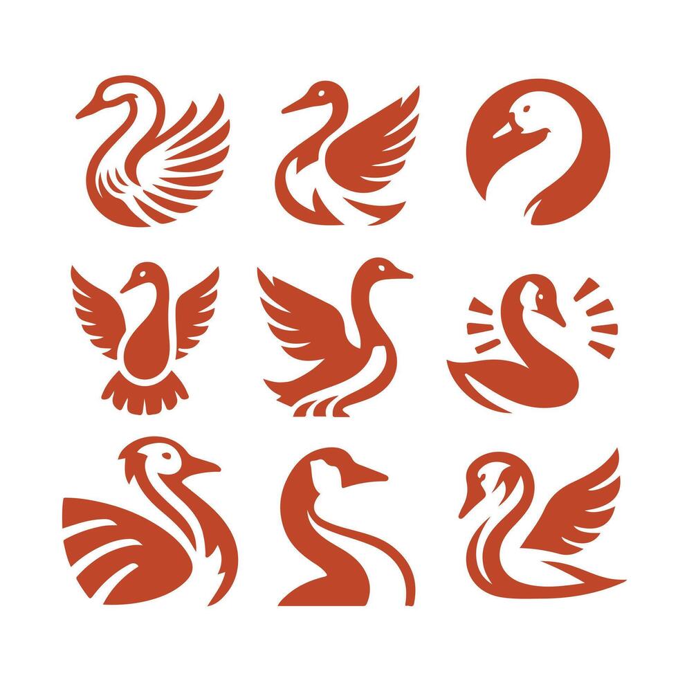 Snow Goose Collection Logo Design vector
