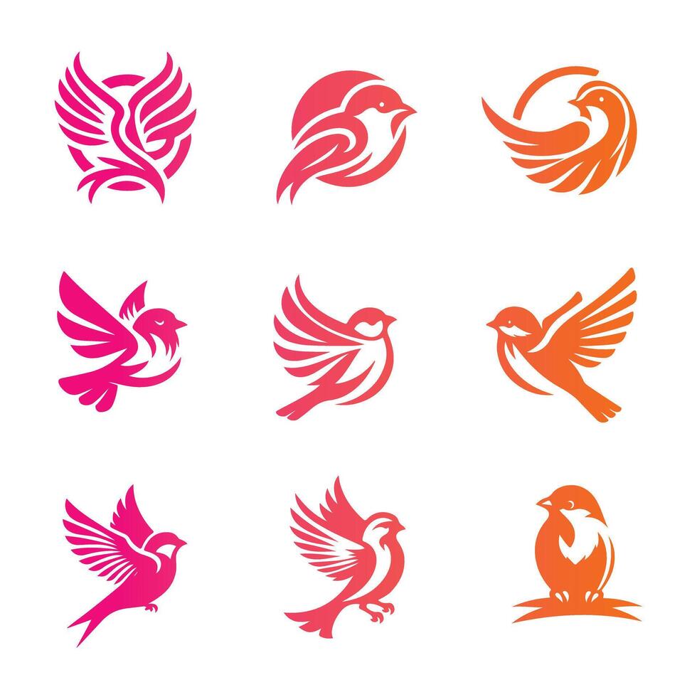 Field Sparrow Collection Logo Design vector