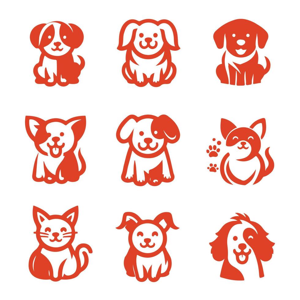 Red Doggy Collection Logo Design vector